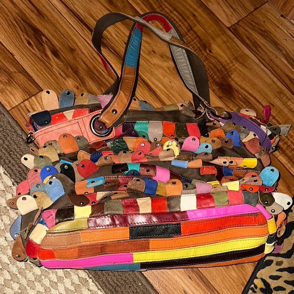 Multicolor Patchwork Tote Bag - image 4